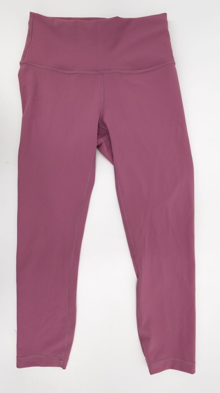 Lululemon Leggings Womens 6 Pink High Rise Activewear Yoga Wundertrain High Crop